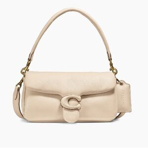 Coach Pillow Tabby Ivory Leather Shoulder Bag OS Gold Hardware (C0772)